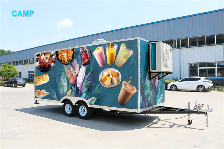 Fast food trailer with wok