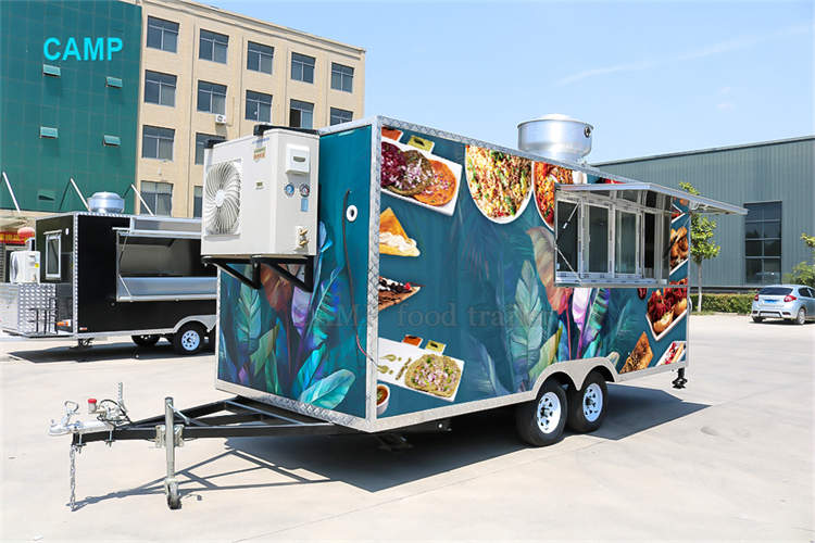 Fast food trailer with wok