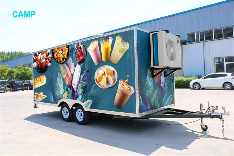 Fast food trailer with wok